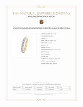 3.23 Ct. Blue Sapphire Accent Stones Ring, 18K Yellow Gold Scan Report