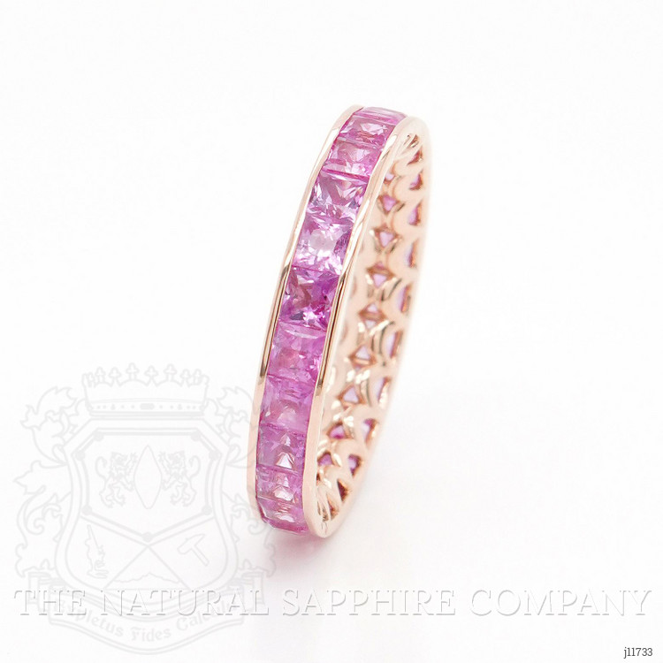 3.62 Ct. Pink Sapphire Accent Stones Ring, 18K Rose Gold