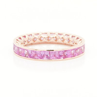 3.62 Ct. Pink Sapphire Accent Stones Ring, 18K Rose Gold Image