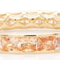 3.75 Ct. Padparadscha Sapphire Accent Stones Ring, 18K Yellow Gold Image