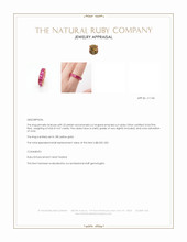 4.67 Ct. Pinkish Red Ruby Accent Stones Ring, 18K Yellow Gold Appraisal