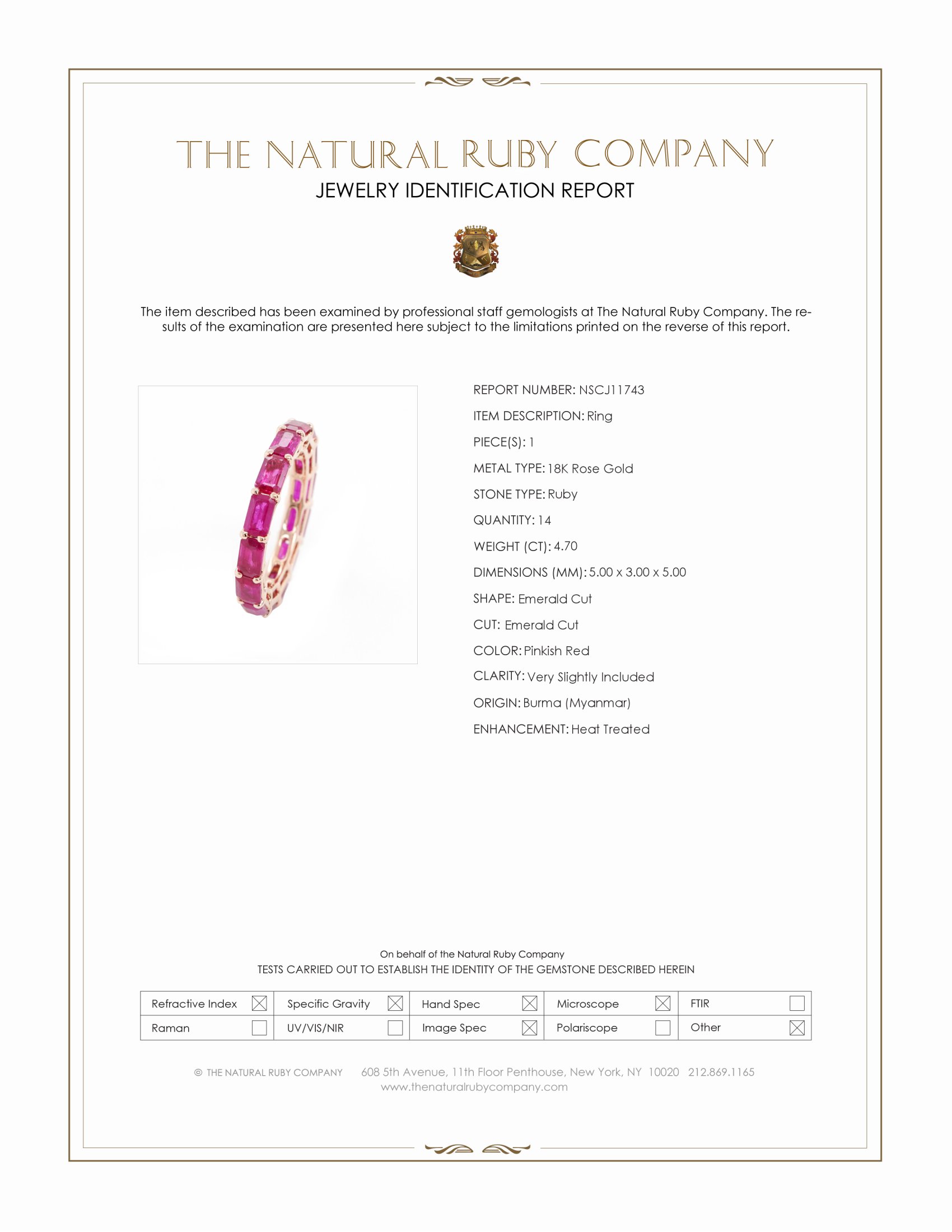 4.70 Ct. Pinkish Red Ruby Accent Stones Ring, 18K Rose Gold