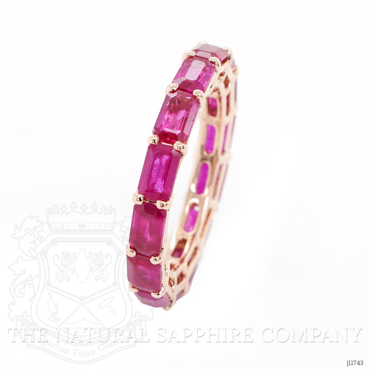 4.70 Ct. Pinkish Red Ruby Accent Stones Ring, 18K Rose Gold