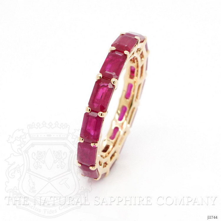 4.85 Ct. Pinkish Red Ruby Accent Stones Ring, 18K Yellow Gold