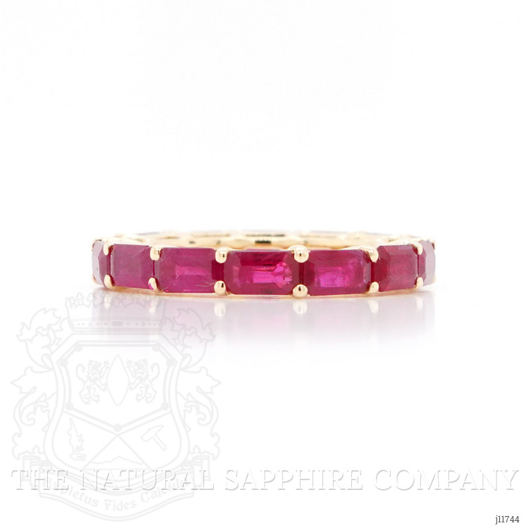 4.85 Ct. Pinkish Red Ruby Accent Stones Ring, 18K Yellow Gold