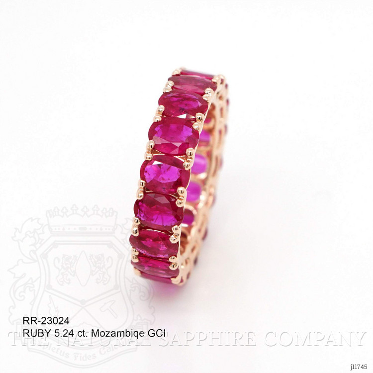 4.92 Ct. Pinkish Red Ruby Accent Stones Ring, 18K Yellow Gold