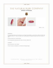 5.17 Ct. Pinkish Red Ruby Accent Stones Ring, 18K Yellow Gold Appraisal