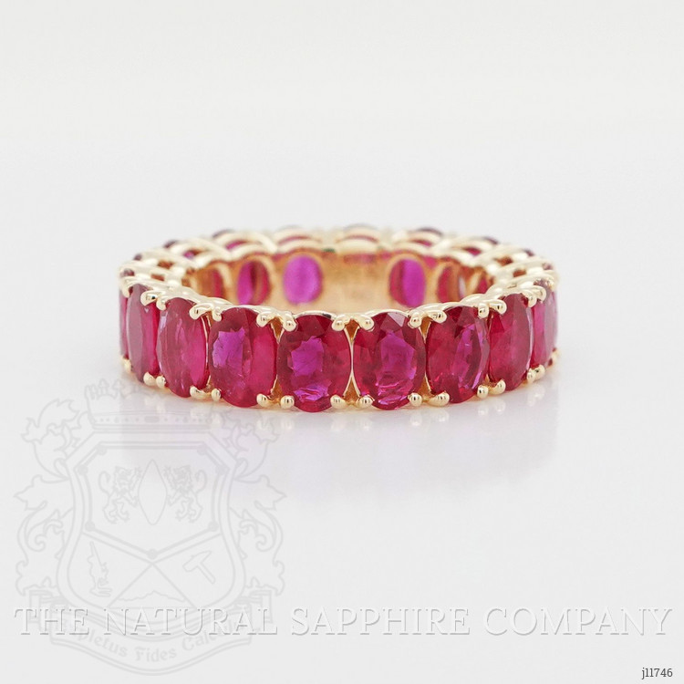 5.17 Ct. Pinkish Red Ruby Accent Stones Ring, 18K Yellow Gold