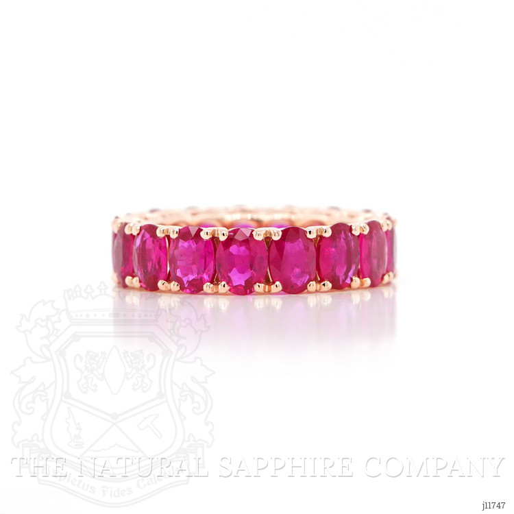 6.35 Ct. Pinkish Red Ruby Accent Stones Ring, 18K Yellow Gold