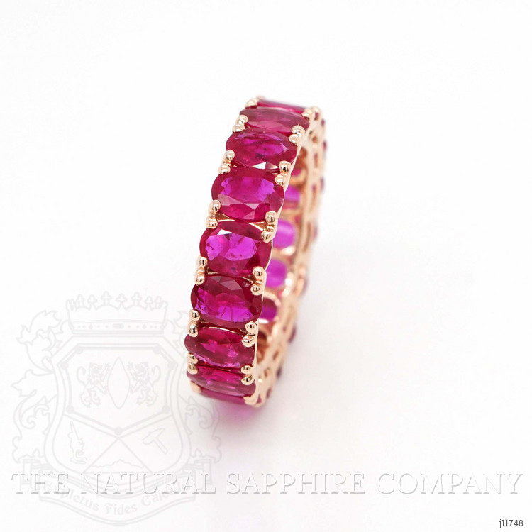 5.24 Ct. Pinkish Red Ruby Accent Stones Ring, 18K Yellow Gold