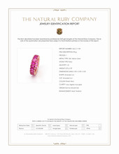 6.39 Ct. Pinkish Red Ruby Accent Stones Ring, 18K Yellow Gold Scan Report