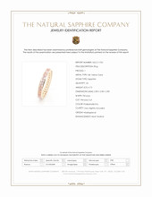 4.15 Ct. Padparadscha Sapphire Accent Stones Ring, 18K Yellow Gold Scan Report