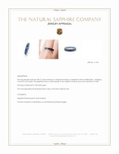 6.33 Ct. Blue Sapphire Accent Stones Ring, 18K White Gold Appraisal