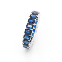 6.33 Ct. Sapphire 18K White Gold ring