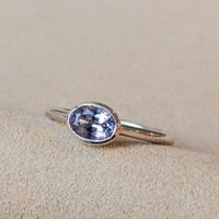 0.92 Ct. Blue Sapphire Bezel Ring, Platinum 950 Image