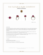 8.75 Ct. Purplish Red Ruby and Natural Diamond Antique Style Ring, Platinum 950 Appraisal