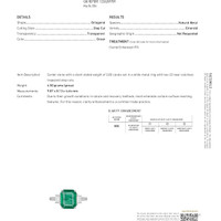 2.80 Ct. Emerald and Natural Diamond Three Stone Ring, 18K White Gold Scan Report