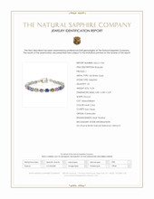 14.36 Ct.Tw.Total Carat Weight Multi Color Sapphire and Natural Diamond Tennis/Line Bracelet, 14K White Gold Scan Report