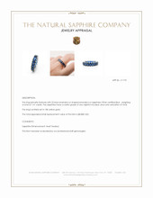 7.41 Ct. Blue Sapphire Accent Stones Ring, 18K Yellow Gold Appraisal