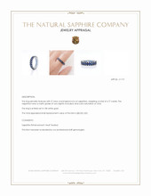 6.77 Ct. Blue Sapphire Accent Stones Ring, 18K White Gold Appraisal