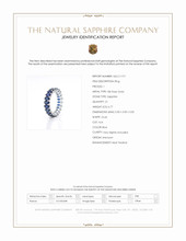 6.77 Ct. Blue Sapphire Accent Stones Ring, 18K White Gold Scan Report