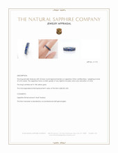 6.52 Ct. Blue Sapphire Accent Stones Ring, 18K White Gold Appraisal