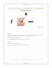 6.50 Ct. Blue Sapphire Accent Stones Ring, 18K White Gold Appraisal