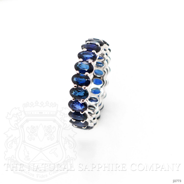 6.50 Ct. Blue Sapphire Accent Stones Ring, 18K Rose Gold