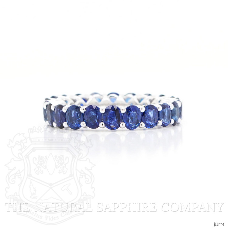 6.41 Ct. Blue Sapphire Accent Stones Ring, 18K Yellow Gold
