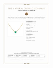 1.02 Ct. Emerald Solitaire Necklace, 14K Yellow Gold Scan Report
