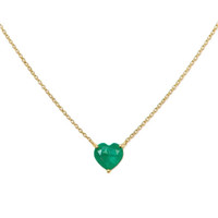 1.02 Ct. Emerald 14K Yellow Gold necklace