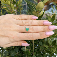 1.02 Ct. Emerald Solitaire Necklace, 14K Yellow Gold Life Style