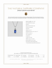 2.57 Ct. Blue Sapphire and Natural Diamond Bezel Pendant, 18K White Gold Scan Report