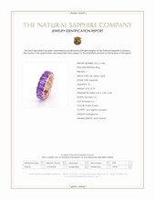 10.70 Ct. Pinkish Purple Sapphire Accent Stones Ring, 18K Yellow Gold Scan Report