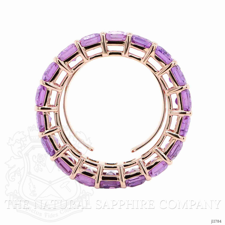 10.70 Ct. Pinkish Purple Sapphire Accent Stones Ring, 18K Yellow Gold