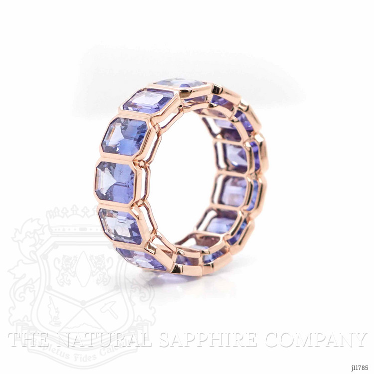 11.95 Ct. Purple Sapphire Accent Stones Ring, 18K Yellow Gold