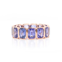 11.95 Ct. Purple Sapphire Accent Stones Ring, 18K Yellow Gold Image