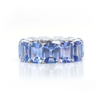 17.99 Ct. Blue Sapphire Accent Stones Ring, 18K Yellow Gold Image