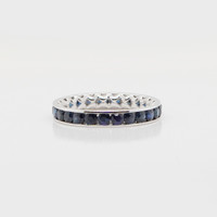 1.88 Ct. Blue Sapphire Accent Stones Ring, 18K Yellow Gold Image