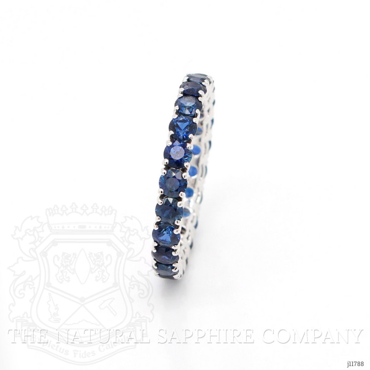 3.01 Ct. Blue Sapphire Accent Stones Ring, 18K Yellow Gold