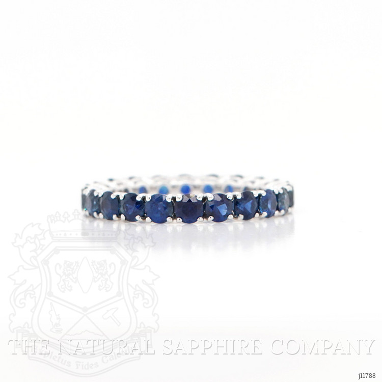 3.01 Ct. Blue Sapphire Accent Stones Ring, 18K Yellow Gold