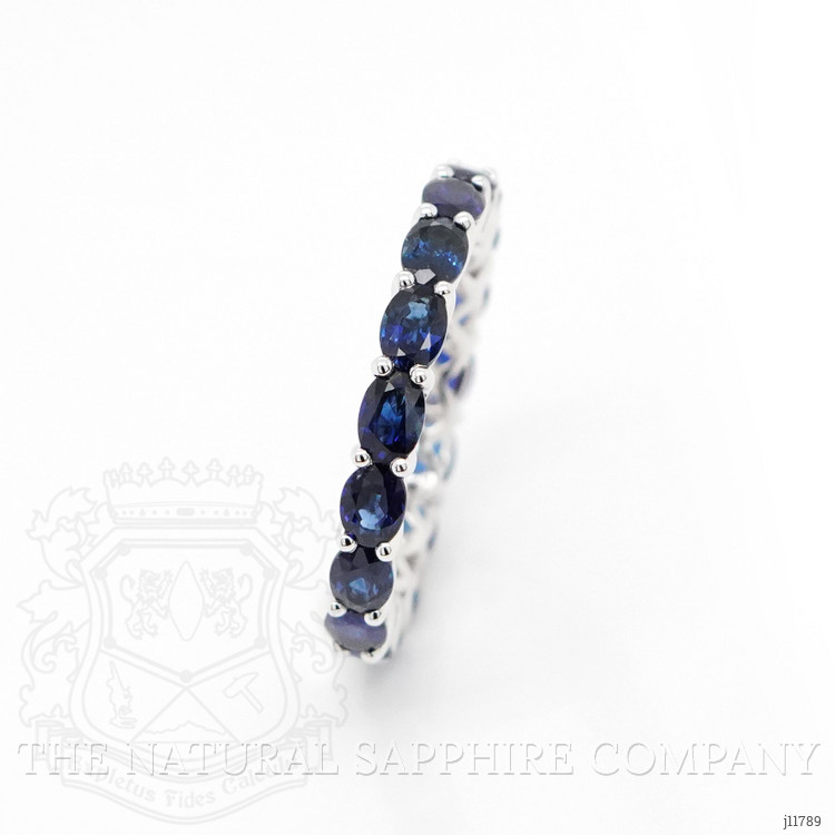 4.26 Ct. Blue Sapphire Accent Stones Ring, 18K Rose Gold