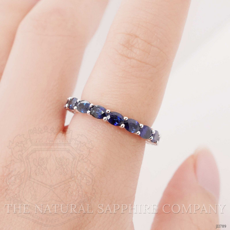 4.26 Ct. Blue Sapphire Accent Stones Ring, 18K Rose Gold