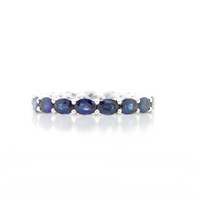 4.26 Ct. Blue Sapphire Accent Stones Ring, 18K Rose Gold Image