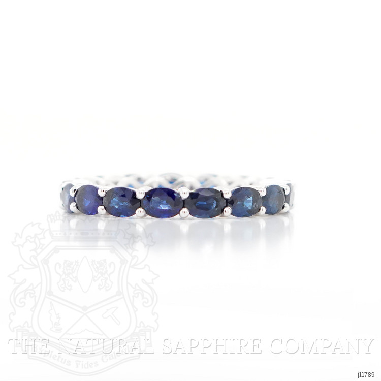 4.26 Ct. Blue Sapphire Accent Stones Ring, 18K Rose Gold