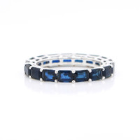 4.77 Ct. Blue Sapphire Accent Stones Ring, 18K Rose Gold Image