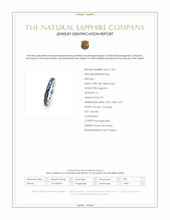 5.70 Ct. Blue Sapphire Multi Stone Ring, 18K White Gold Scan Report