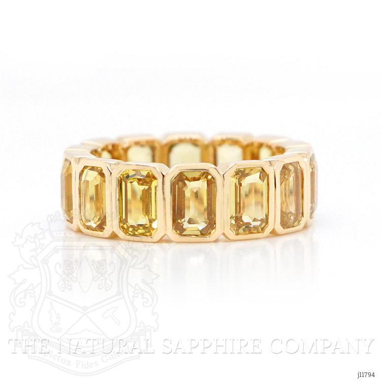 9.30 Ct. Yellow Sapphire Accent Stones Ring, 18K Yellow Gold