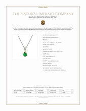 3.04 Ct. Emerald and Natural Diamond Accent Stones Necklace, Platinum & 18K Yellow Scan Report