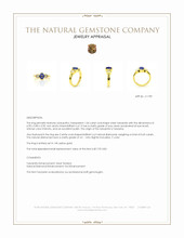 1.04 Ct. Violet Tanzanite and Natural Diamond Three Stone Ring, 14K Yellow Gold Appraisal